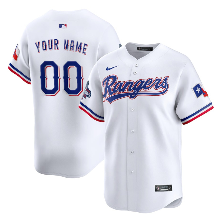 Men's Texas Rangers Active Player Custom White 2023 World Series Stitched Baseball Jersey